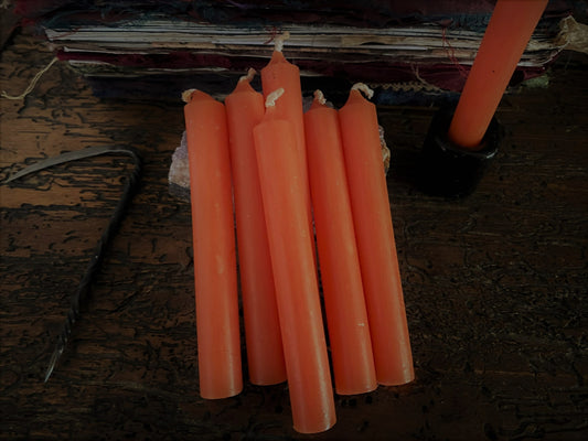 ORANGE Mini Paraffin Wax Chime Candles