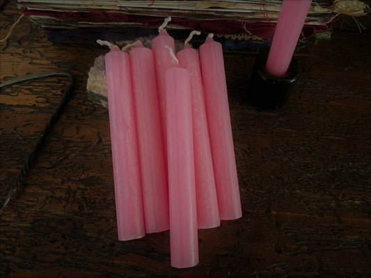 PINK Mini Paraffin Wax Chime Candles