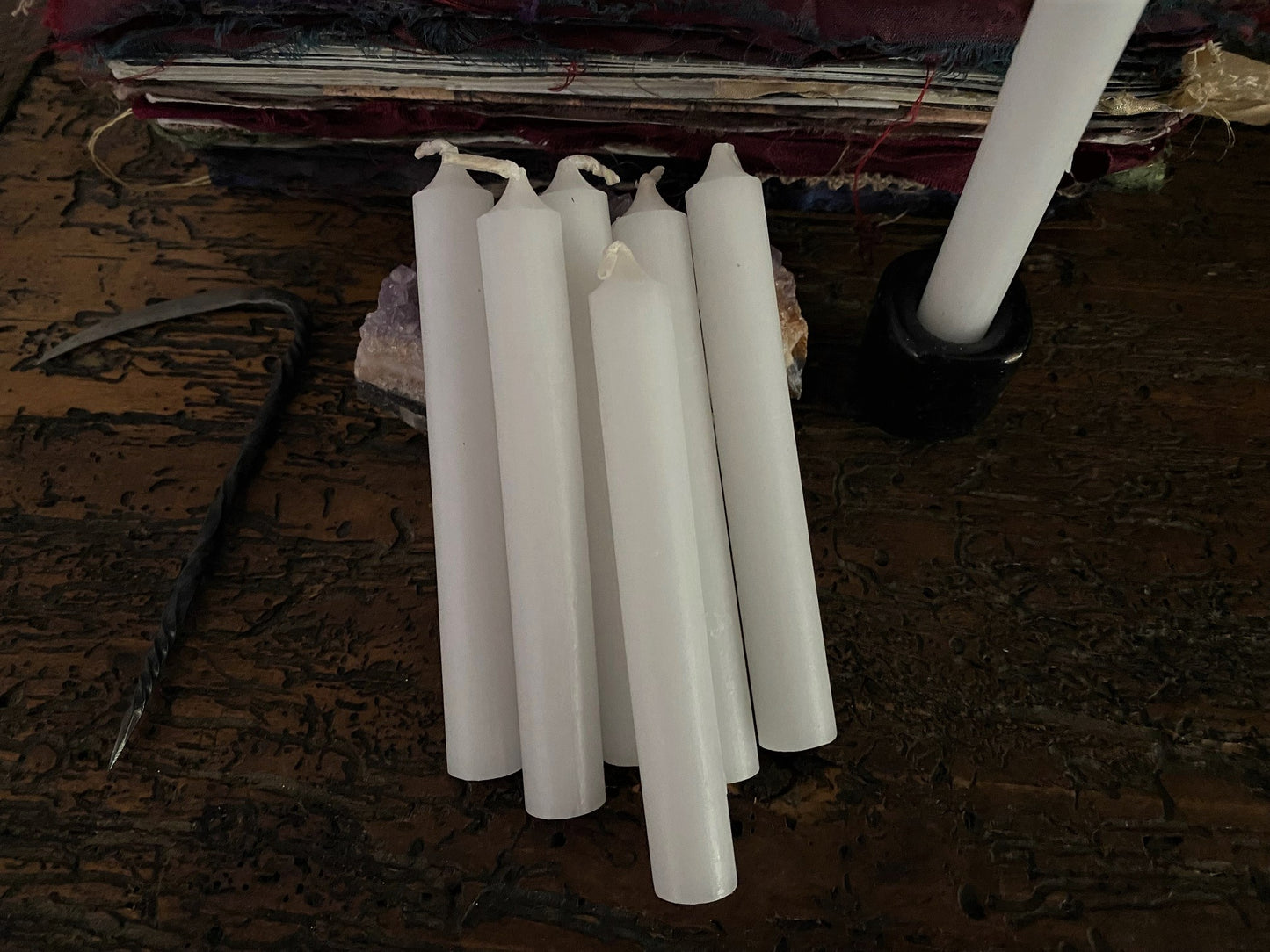 WHITE Mini Paraffin Wax Chime Candles